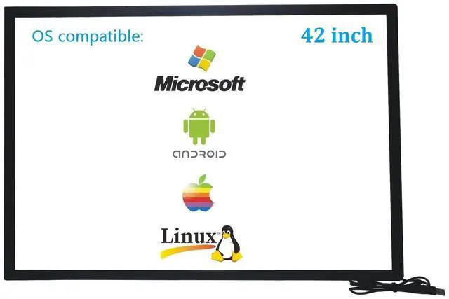 Main image of 42 Inch 10 Points Infrared IR Multi Touch Screen Overlay Frame Panel USB Free Driver