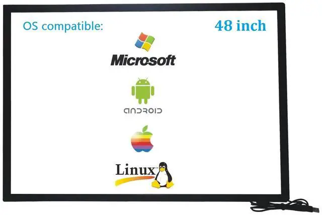 Main image of 48 Inch 10 Points Infrared IR Multi Touch Screen Overlay Frame Panel USB Free Driver