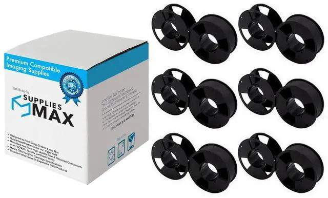 Main image of SuppliesMAX Compatible Replacement for Compaq LG-10 /LG-15 /LG-L5 Plus Black Printer Ribbons (6/PK) (100 Yards) (126345-B21-LL)