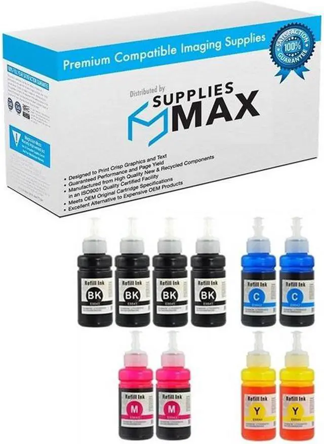 Main image of SuppliesMAX Compatible Replacement for Eco-Tank L100/L200/L300/L550/ET-2500/ET-2600/ET-3600/ET-4500/ET-16500 Dye Ink Bottle Combo Pack (4-BK/2-C/M/Y) (NO. 664) (T6644-4B2CS)