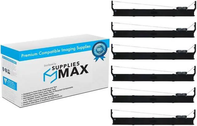 Main image of SuppliesMAX Compatible Replacement for Lexmark 4227/4227 Plus Formsprinter Series Black Printer Ribbons (6/PK) (011070)