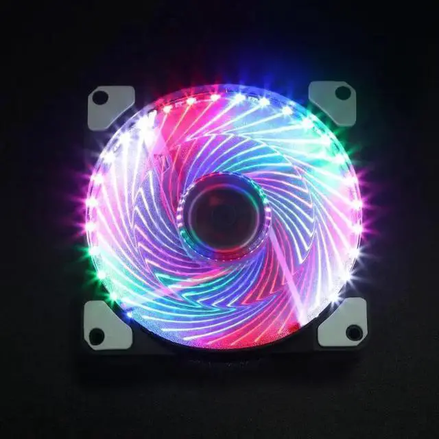 Alt view image 4 of 5 - 33 LED Lights 120mm Silent Computer Case Heatsink Cooler Fan PC Computer Cooling System Accessory