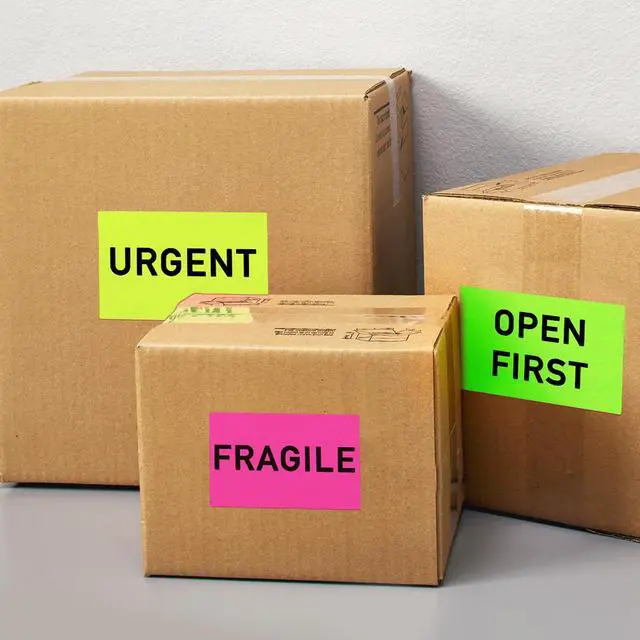Alt view image 4 of 14 - Avery Neon Shipping Label Laser 5 1/2 x 8 1/2 Neon Green 200/Box 5952