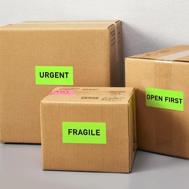 Alt view image 2 of 14 - Avery Neon Shipping Label Laser 2 x 4 Neon Green 1000/Box 5976