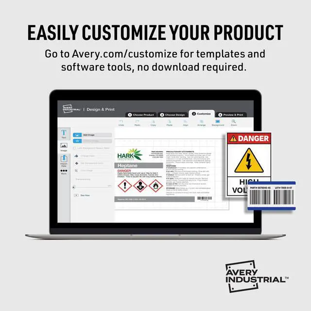 Alt view image 2 of 15 - Avery PermaTrack Destructible Asset Tag Labels, 1-1/4" x 2-3/4", 112 Asset Tags (60537)