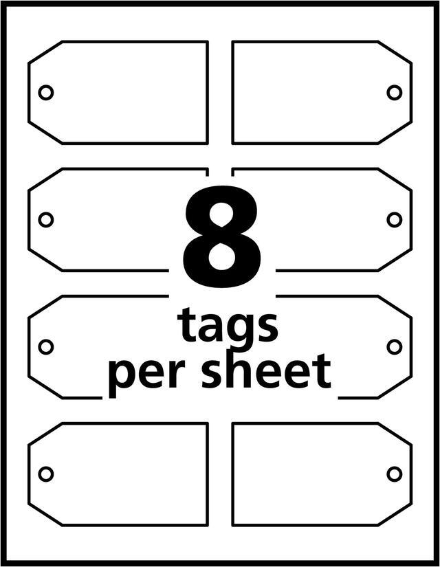 Alt view image 14 of 20 - Avery Printable Rectangular Tags with Strings 2 x 3 1/2 White 96/Pack 22802