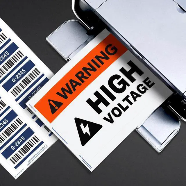 Alt view image 8 of 9 - Avery 61513 (7278261513) Surface Safe Sign Labels, 8.00" x 8.00", Removable Adhesive, Water & Chemical Resistant, Pack of 15