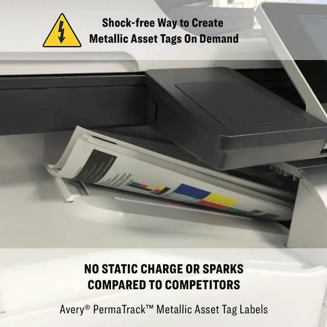 Alt view image 5 of 15 - Avery PermaTrack Metallic Asset Tag Labels, 1-1/4" x 2-3/4", 112 Asset Tags (61528)