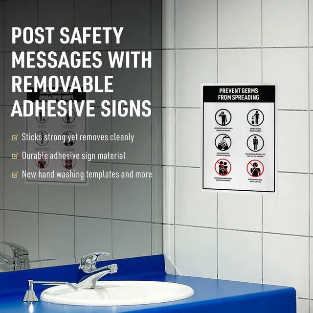 Alt view image 5 of 9 - Avery 61513 (7278261513) Surface Safe Sign Labels, 8.00" x 8.00", Removable Adhesive, Water & Chemical Resistant, Pack of 15