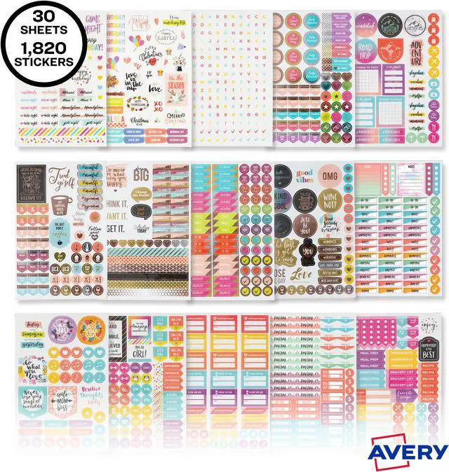 Main image of Avery Planner Sticker Variety Pack, 1,820 Stickers (6780)