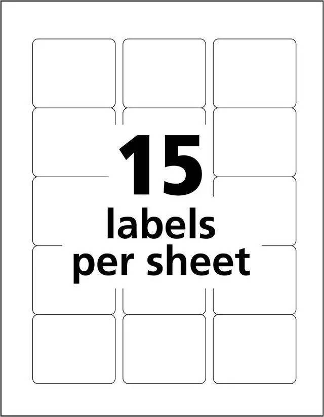 Alt view image 9 of 20 - Avery Label,2x2 5/8",150/Pk,Ast 4331
