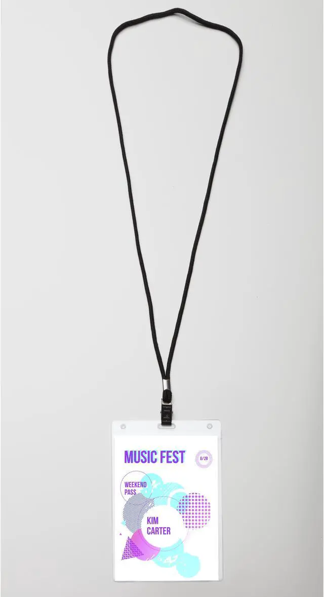 Alt view image 2 of 13 - Avery Vertical Name Badges & Tickets, Durable Plastic Holders, Lanyards, 6" x 4-1/4", 75 Badges (8521)