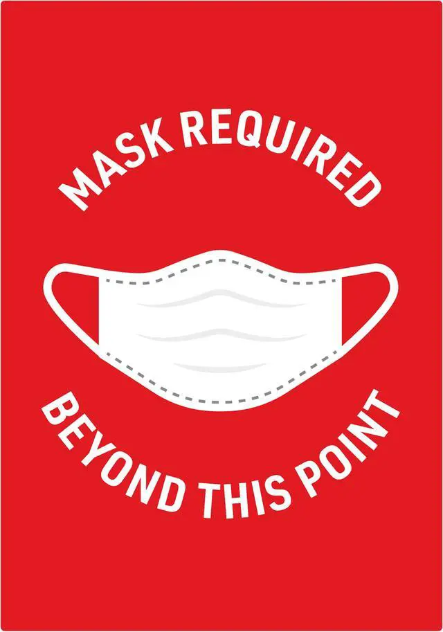 Alt view image 7 of 15 - Avery "Mask Required Beyond This Point" Decals, 7" x 10" (83177)