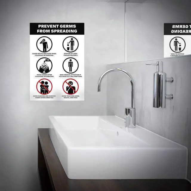Alt view image 3 of 15 - Avery "Prevent Germs from Spreading" Decals, 7" x 10" (83174)