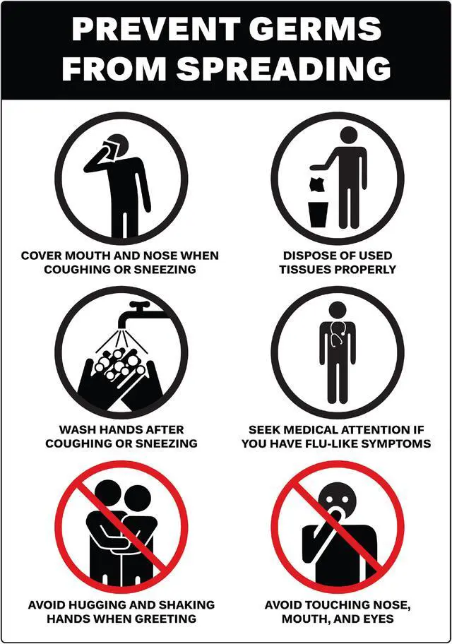 Alt view image 7 of 15 - Avery "Prevent Germs from Spreading" Decals, 7" x 10" (83174)