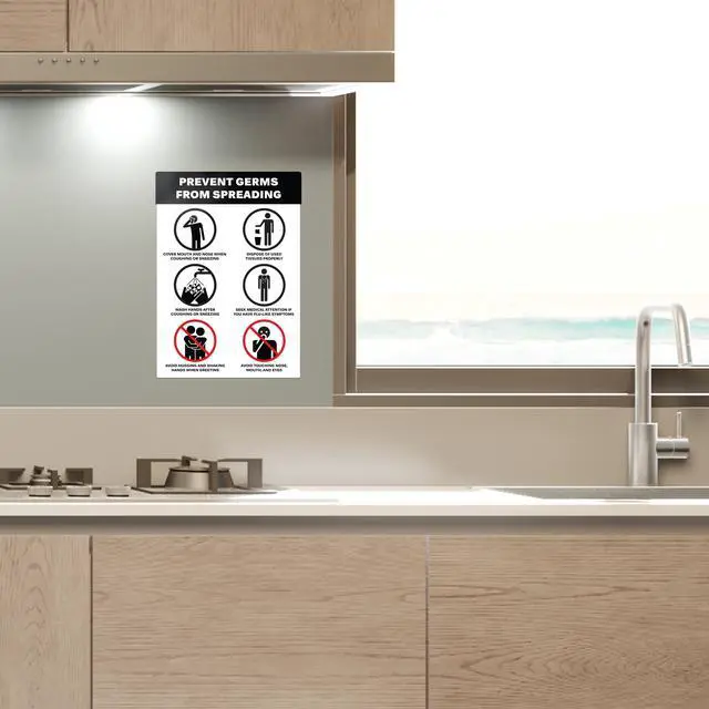 Alt view image 6 of 15 - Avery "Prevent Germs from Spreading" Decals, 7" x 10" (83174)