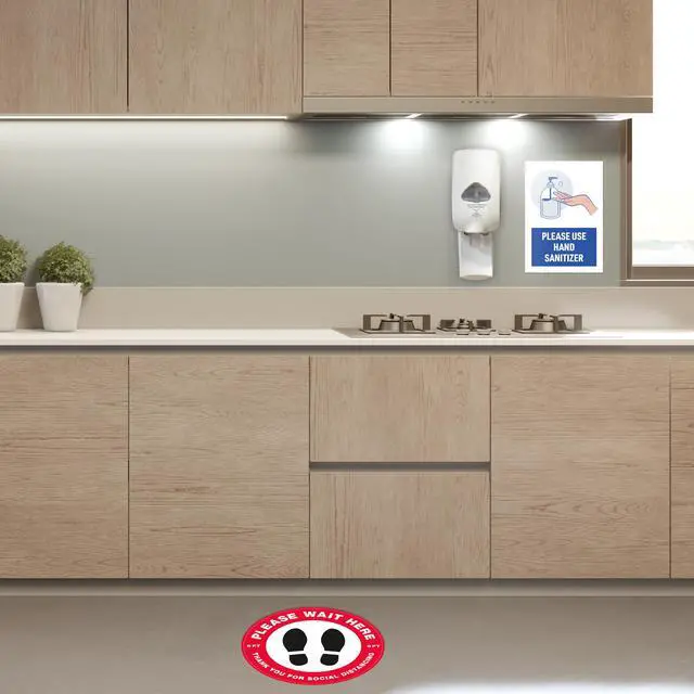 Alt view image 7 of 15 - Avery "Please Use Hand Sanitizer" Decals, 7" x 10" (83179)