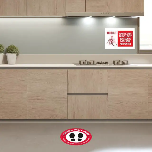 Alt view image 7 of 15 - Avery "Wash Hands for at Least 20 Seconds" Decals, 7" x 10" (83175)