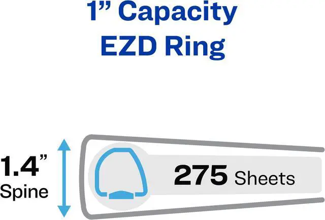 Alt view image 9 of 20 - Avery Heavy-Duty View Binder w/Locking EZD Rings 1" Cap Purple 79771