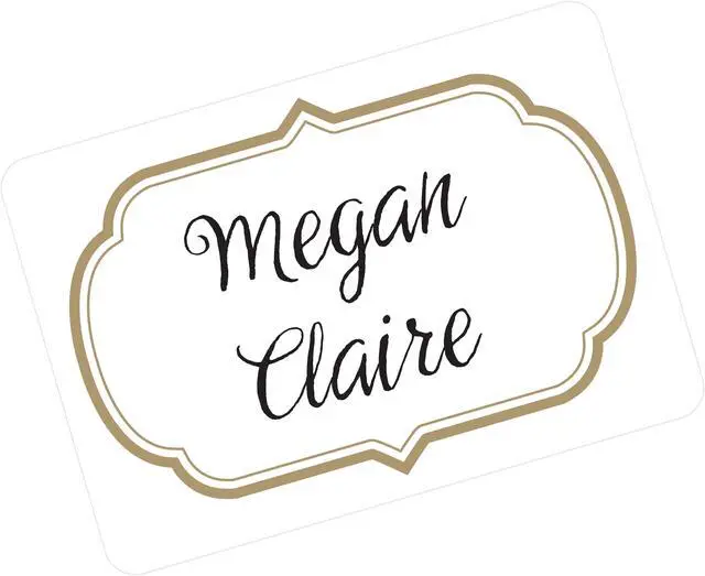Alt view image 3 of 19 - avery selfadhesive removable name tag labels, gold metallic border, 21/3 x 33/8, 120 badges 8720, gold border