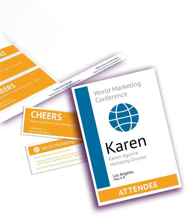 Alt view image 3 of 12 - Avery® Vertical Name Badge Inserts, 6" x 4 1/4", White, Box Of 100 Inserts
