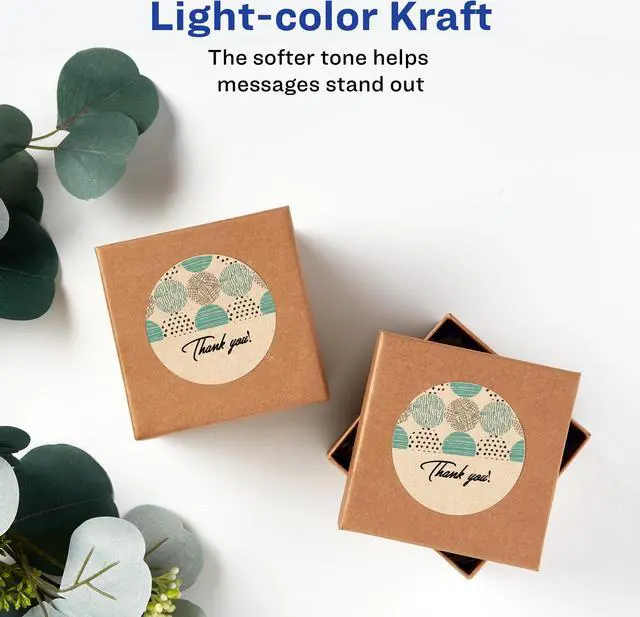 Alt view image 10 of 20 - Avery Round Print-to-the-Edge Labels 2 1/2" dia Brown Kraft 225/PK 22808