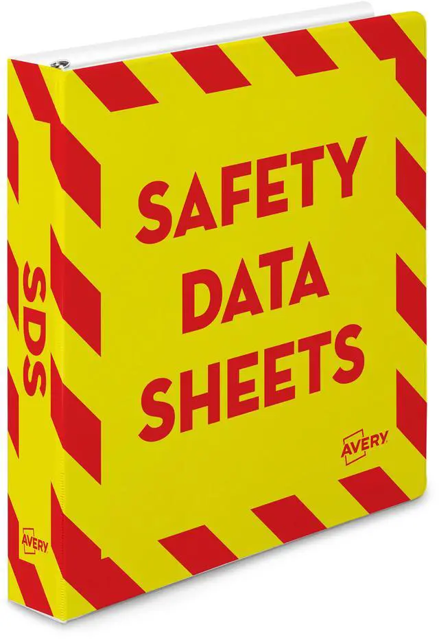 Alt view image 3 of 6 - Avery SDS Binder 1-1/2" Cap 11-3/16"Wx2-2/3"Dx11-5/8"H Red/Yellow 18950