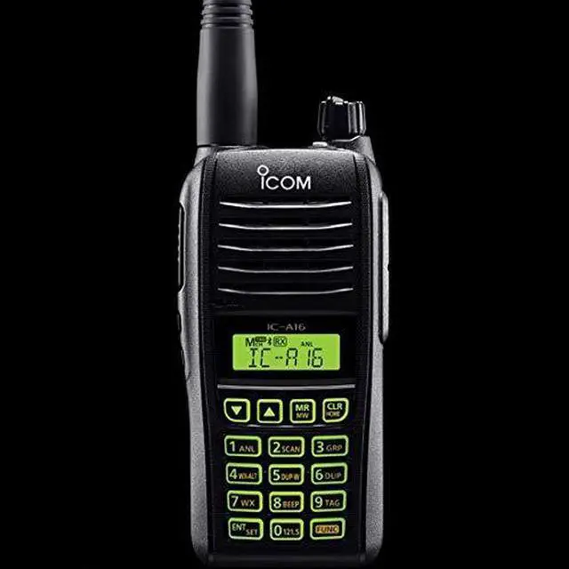 Alt view image 2 of 4 - Icom A16 8.33/25 kHz Ground to Air Radio  6W VHF AirBand Transciever IP67 1500 mW Loud Audio