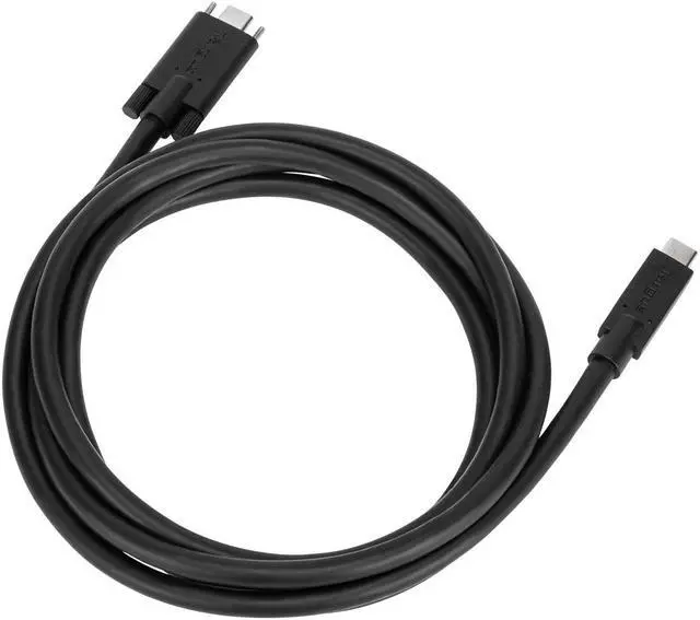 Alt view image 2 of 7 - Targus 1.8 Meter USB-C Male to USB-C Male Screw-In Cable 10Gb - 5.91 ft USB-C Data Transfer Cable for Docking Station, PC, MAC, Peripheral Device, Notebook - Black
