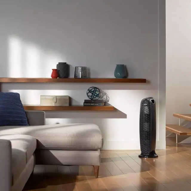Alt view image 7 of 7 - Oscillating Tower Air Purifier w/Permanent IFD Filter,170 sq ft Room Capacity HWLHFD230B