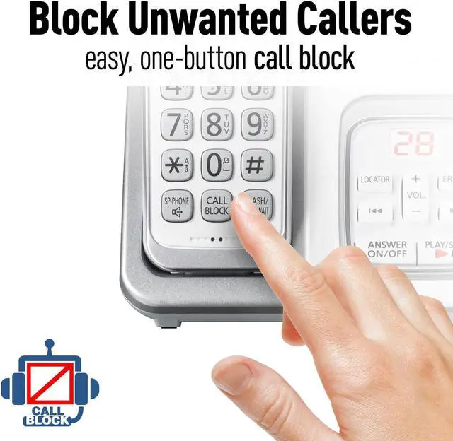 Alt view image 20 of 20 - Panasonic KX-TGD532W Cordless Phone With 2 Handset Phones