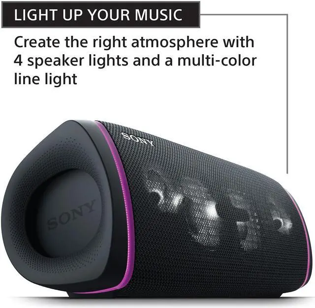 Alt view image 8 of 15 - Sony SRS-XB43 Black Bluetooth Portable Bass Boosted Speaker (2020)