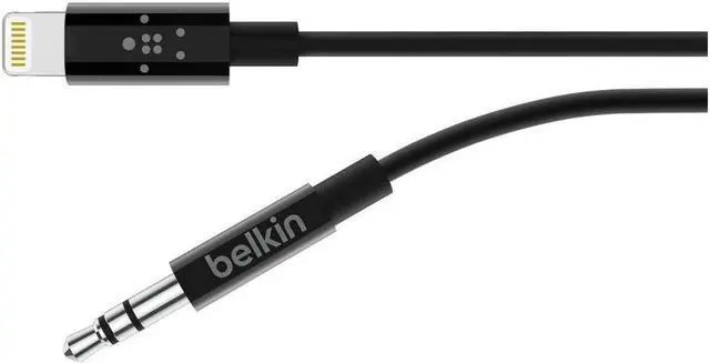Alt view image 13 of 20 - Belkin - 3' Lightning-to-3.5mm Audio Cable - Black