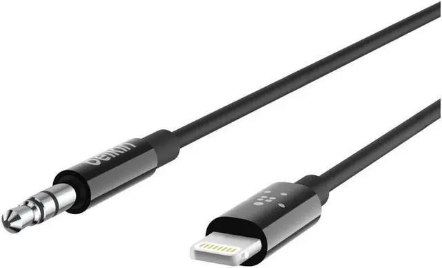 Alt view image 11 of 20 - Belkin - 3' Lightning-to-3.5mm Audio Cable - Black
