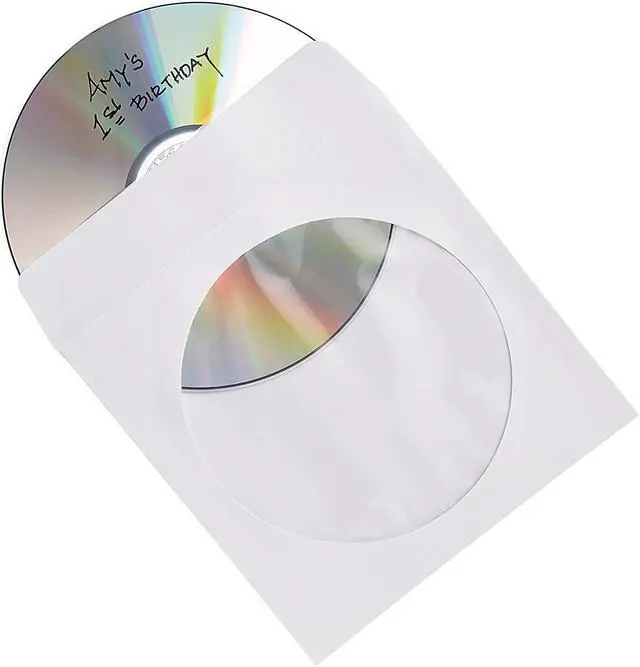 Alt view image 10 of 16 - 100PK CD/DVD PAPER SLEEVES WITH