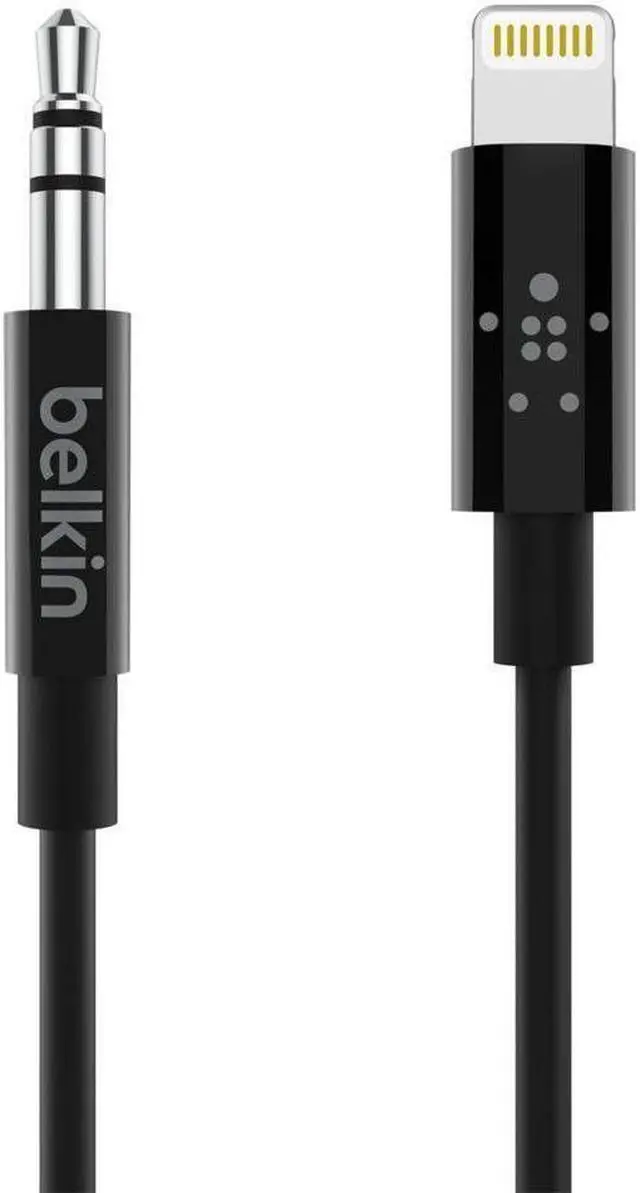 Alt view image 10 of 20 - Belkin - 3' Lightning-to-3.5mm Audio Cable - Black