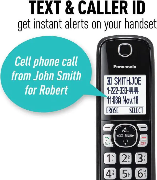 Alt view image 16 of 19 - Panasonic KXTGF575 Link2Cell Bluetooth Cordless Phone - 5 Handsets