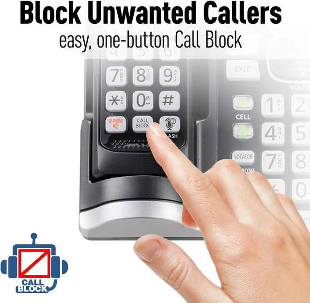 Alt view image 15 of 19 - Panasonic KXTGF575 Link2Cell Bluetooth Cordless Phone - 5 Handsets