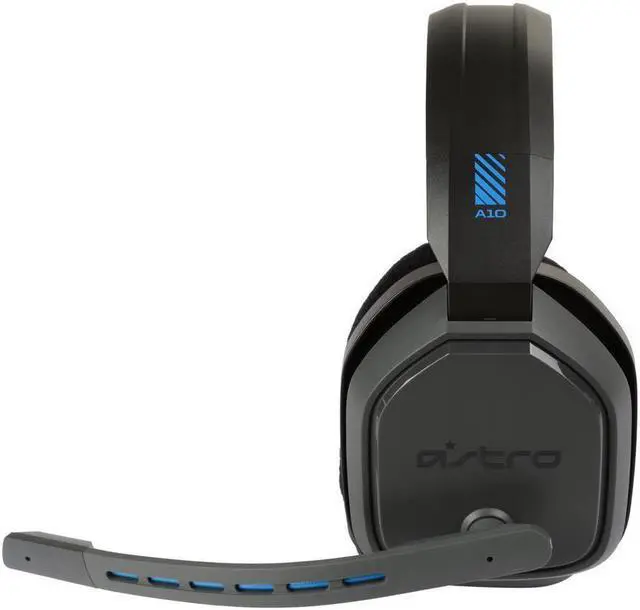 Alt view image 4 of 14 - Astro A10 Headset - Stereo - Mini-phone (3.5mm) - Wired - 32 Ohm - 20 Hz - 20 kHz - Over-the-ear, Over-the-head - Binaural - Circumaural - Blue, Gray