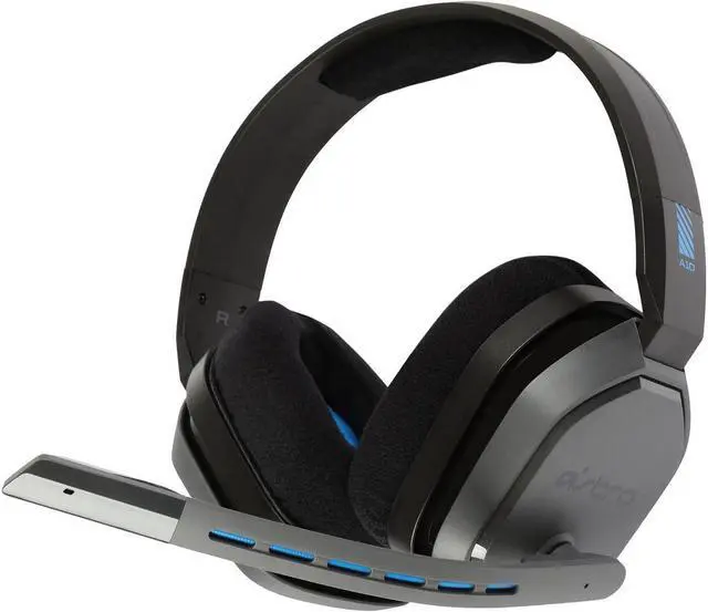Alt view image 3 of 14 - Astro A10 Headset - Stereo - Mini-phone (3.5mm) - Wired - 32 Ohm - 20 Hz - 20 kHz - Over-the-ear, Over-the-head - Binaural - Circumaural - Blue, Gray