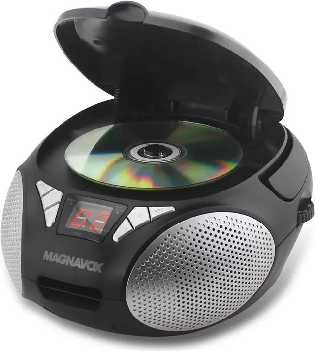 Alt view image 12 of 18 - Magnavox CD Boombox with AM/FM Stereo Radio in Black (MD6924)
