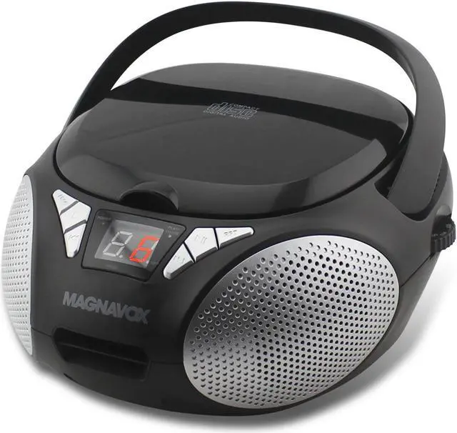 Alt view image 10 of 18 - Magnavox CD Boombox with AM/FM Stereo Radio in Black (MD6924)