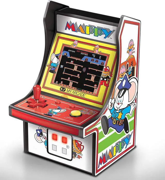 Alt view image 11 of 20 - MY ARCADE Bandai Namco MAPPY 6" Micro Arcade Machine Portable Handheld Video Game