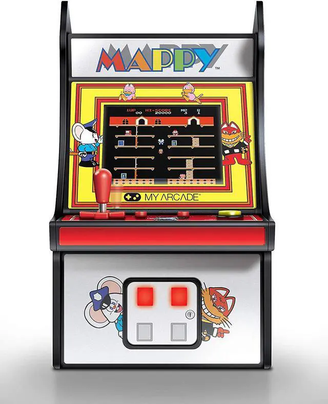 Alt view image 12 of 20 - MY ARCADE Bandai Namco MAPPY 6" Micro Arcade Machine Portable Handheld Video Game