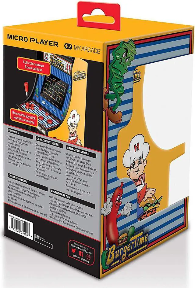 Alt view image 12 of 15 - DREAMGEAR DG-DGUNL-3203 6 RETRO BURGERTIME MICRO ARCADE