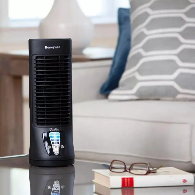 Alt view image 2 of 4 - Honeywell Quiet Set Mini Tower Table Fan (HTF210B)