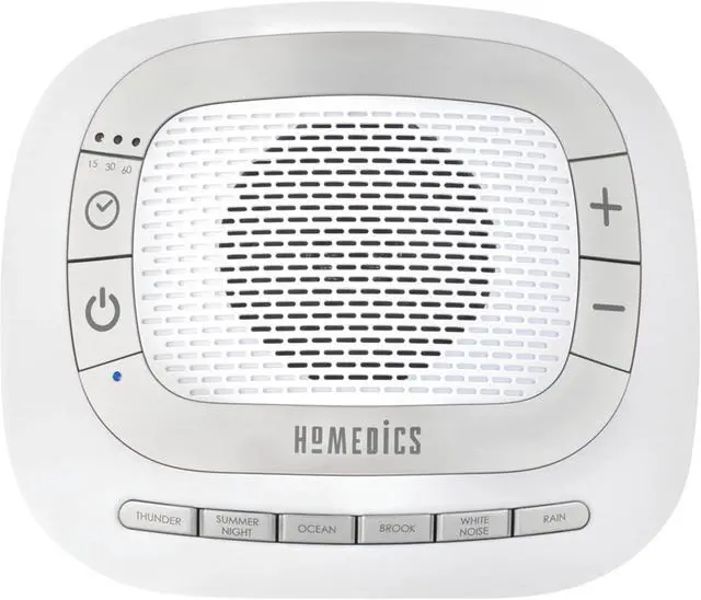 Alt view image 4 of 10 - Homedics SoundSpa Rejuvenate sound machine-6 nature sounds, uses adapter of 4 "AA" (not included)