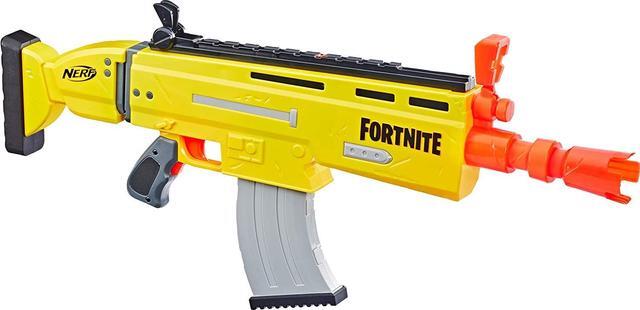 Alt view image 7 of 13 - NERF Fortnite AR-L Elite Dart Blaster Includes 10 Dart Clips and 20 Elite Darts, Yellow