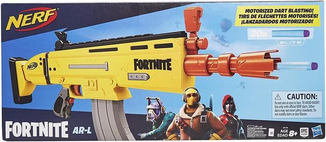 Alt view image 8 of 13 - NERF Fortnite AR-L Elite Dart Blaster Includes 10 Dart Clips and 20 Elite Darts, Yellow