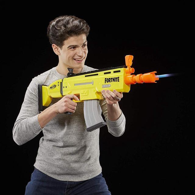 Alt view image 12 of 13 - NERF Fortnite AR-L Elite Dart Blaster Includes 10 Dart Clips and 20 Elite Darts, Yellow
